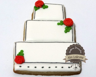 Galleta pastel de bodas