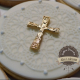 Galletas bautizo con cobertura de fondant, tela de azúcar y detalles en royal icing y fondant